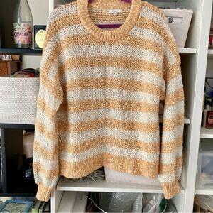Madewell Striped Knit Sweater Cotton/Wool/Aplaca Blend XL